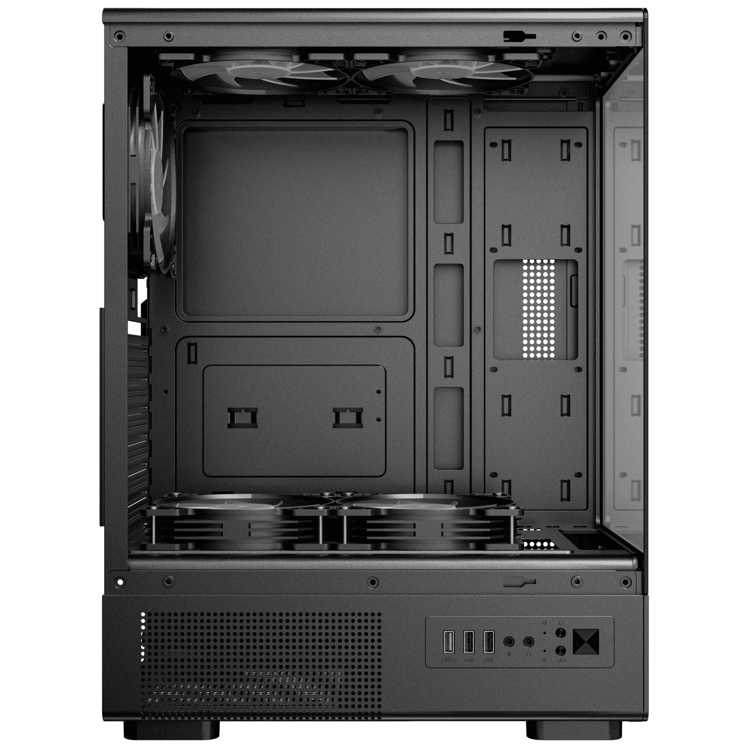 Antec VCX300 ARGB Mid Tower ATX Gaming PC Case with 5 Pre-Installed ARGB Fans - Image 7